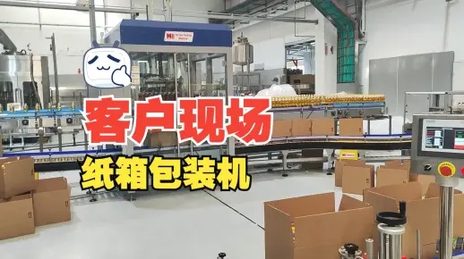 客戶現場 裝箱機 紙箱包裝機 - 4000BPH 5L 油線